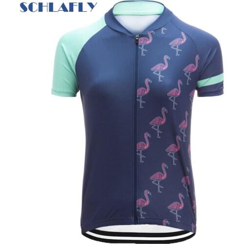 Women blue cycling jersey short sleeve summer bike wear road jersey cycling clothing bicycle clothes schlafly