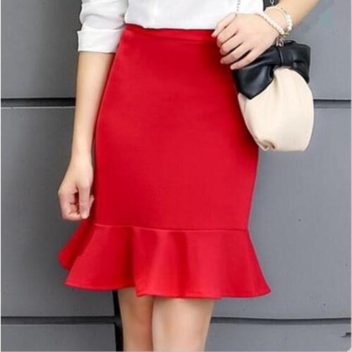 New 2020Autumn Winter Fashion All-match Trumpet Bust Skirt BIG SIZE XS-5XL 6XL Womens Elastic High Waist Mermaid Skirts Women