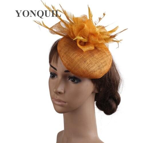 Black Fascinator For Weddings Women Elegant Party Tea Church Fedora Hats Ladies Bridal Wedding Headwear Hair Clips Accessory