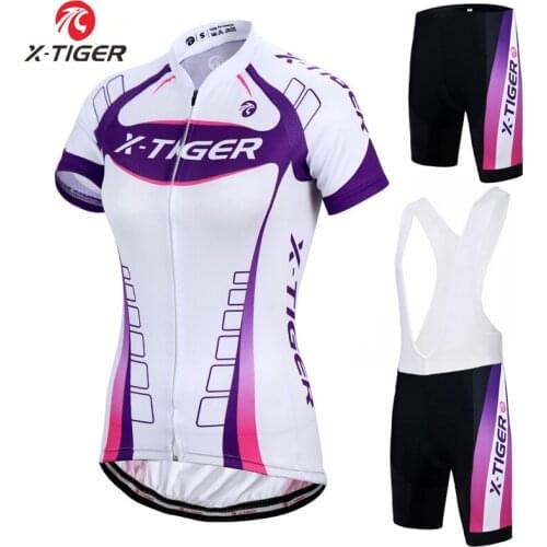 X-Tiger Pro Women Cycling Set MTB Bike Clothing Women Racing Bicycle Clothes Ropa Ciclismo Cycling Wear Cycling Jersey Set