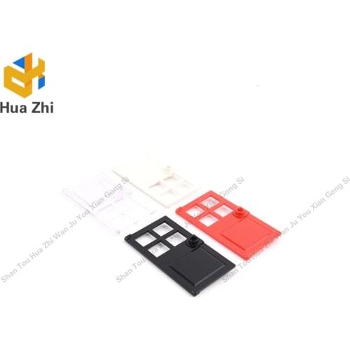 "Building Blocks Parts 60623 10PCS Door 1 x 4 x 6 with 4 Panes and Stud Handle LEGOING MOCS Education"