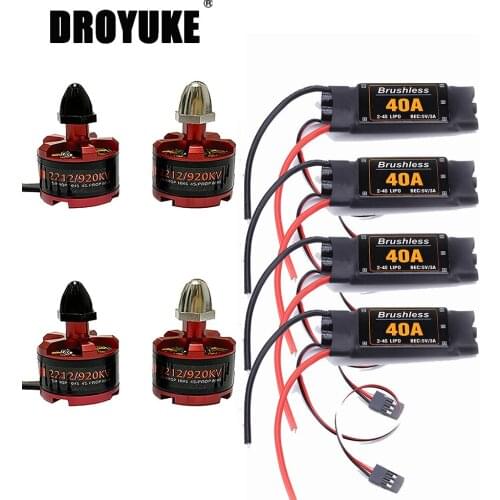 40A ESC 2-4S Brushless ESC With BEC Electronic Speed Controller + 2212 920kv Motor 2-4s For F450 F550 RC Helicopter Quadcopter
