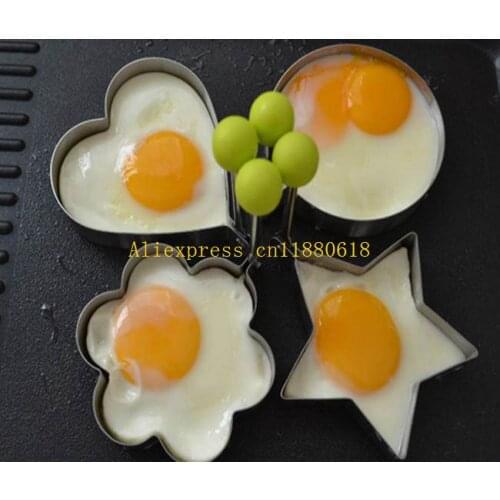 500pcs/lot Fast Shipping DIY Stainless Steel egg mold Cook Fried Egg tools Pancake rings kitchen cooking tools