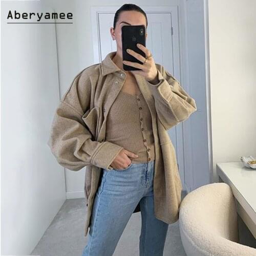 Женские куртки оверсайз Aberyamee China At AliExpress