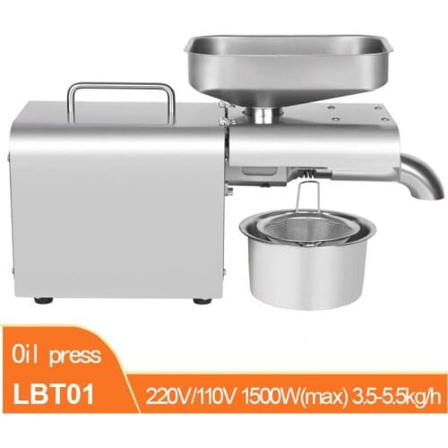 LBT01 Automatic Stainless Steel Coconut Olive Oil Press Household Peanut Linseed Oil Press Peanut Hot And Cold Oil Press
