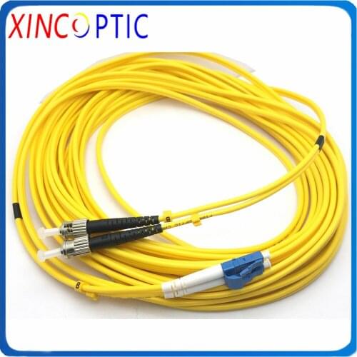 Free Shipping LC-SC DX Fiber Jumper,SM Simplex SC/UPC-LC/UPC 10M 15M 20M 25M 30M 9/125um 3.0mm PVC Fiber Optic Cable Patch Cord
