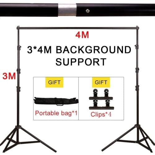 GSKAIWEN Black Sturdy 10 Feet Length 13 Feet Width Blackdrop Support Backgroud Support Photography Holder With Carrying Bag