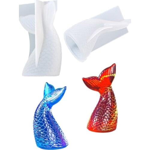 Super Glossy Mer-maid Shape Silicone Mold Epoxy Craft Resin Molds DIY Jewelry Making Polymer Clay Mold Home Decoration