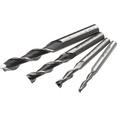 1pc 2 Flute HSS & Aluminium End Mill Extra Long 4/6/8/10mm CNC Woodworking Milling Cutter