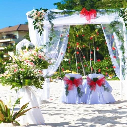 Hot 72 cmx 10m Wide Sheer Crystal Organza tulle roll Fabric For event party supplies wedding decoration bedroom decoration 6Z