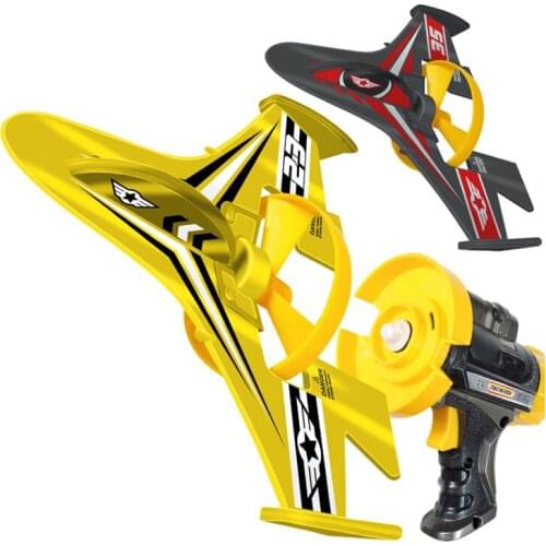 High Quality Kids Safety Outdoor Toy Glider Wind-Up Catapult EVA Foam Aircraft Space Travel Vehicles Birthday Gifts