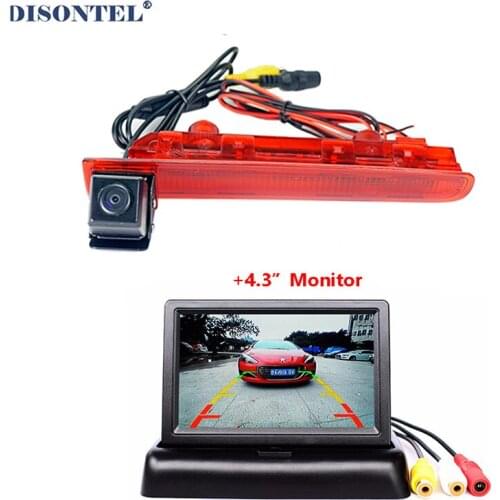 Night Vision HD Car Rear View Brake Light Camera For Volkswagen Transporter T5 & T6 2010 With 4.3" LCD Monitor