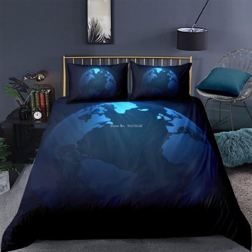Fantasy Color Planet Printed Bedding Set King Queen Full Double Single Size Pillowcase Down Quilt Cover Bedroom Decoration
