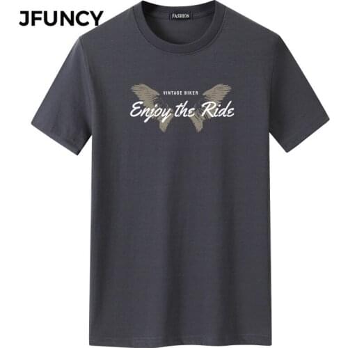 JFUNCY New Oversized Loose Men T Shirts Casual Vintage Harajuku Print Tshirt 2021 Summer Short Sleeve Male Tee Tops Man Clothing