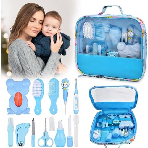Baby Care Kit Newborn Grooming Tools Set Infant Hygiene Kits Nail Hair Clipper Scissor Comb Trimmer Nose Cleaner Safety Tool