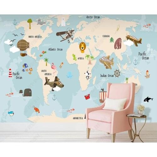 Custom photo mural 3d wallpaper European vintage hand drawn nautical animals for children room wallpaper for walls 3 d in rolls