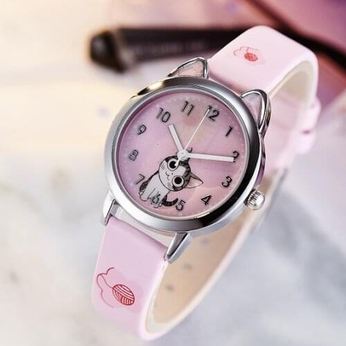 New Cute Cheese Cat Pattern Women Watches Quartz Analog Ladies Watches For Girls Student Reloj Mujer Clock Relogio Feminino