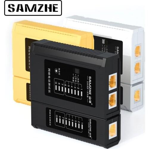 SAMZHE Manual Version Network Cable Tester Detector RJ45 RJ11 RJ12 Cat6 Cat5 Lan Ethernet Cable Wire Test Tool
