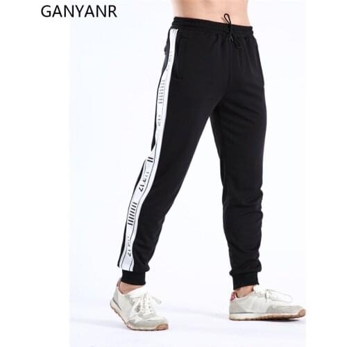 GANYANR Running Pants Men Gym Jogging Sport Training Sportswear Joging Trousers Trackpants Workout Soccer Sportswear Football
