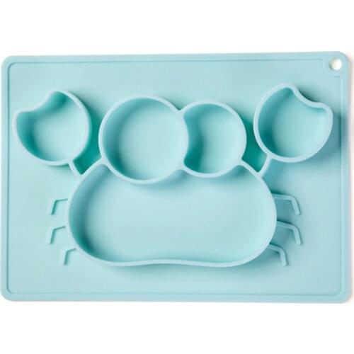 Silicone Baby Divided Plate Infant Anti-Slip Bowl Kids Tableware Food Holder Tray Children Food Container Placemat