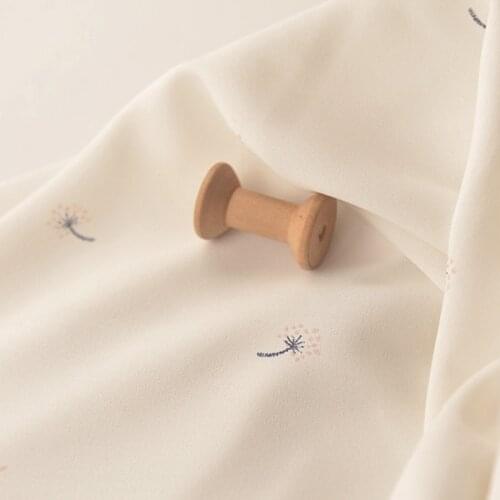 50*145cm Small Tree Embroidered Linen Silk Fabric, Ancient Style Upper Sash, Horse Face Han Clothing Fabric