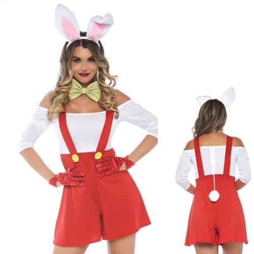 Adult Cosplay Bunny Girl Rabbit Costume Halloween Animal Costume Fancy Dress Bunny girl Jumpsuit