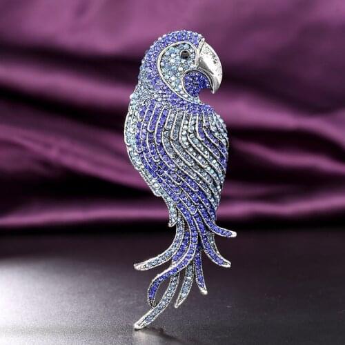 Zlxgirl jewelry luxury brand Austrian Crystal birds animal brooches mens jewelry vintage Hijab Pins Brooch new year gifts