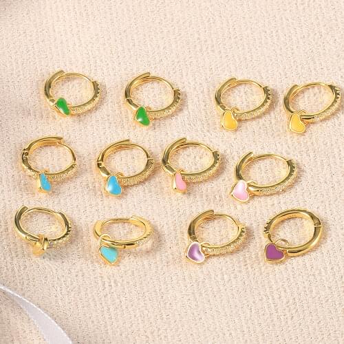 CANNER Earrings For Women Real 925 Sterling Silver Ins Geometric Water Drop Piercing Earrings Hoops Zircon Jewelry Pendientes