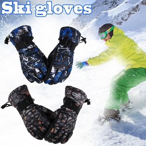 Winter Ski Gloves Nylon Cotton Snowboard Snowmobile Motorcycle Riding Cycling Gloves Windproof Waterproof Unisex Snow Gloves