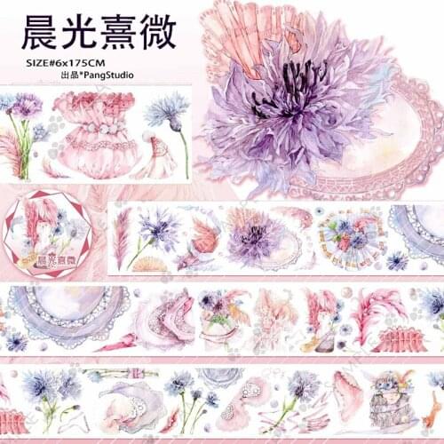 1loop Morning Flower 6 X 175cm Pangstudio Washi Tape PET