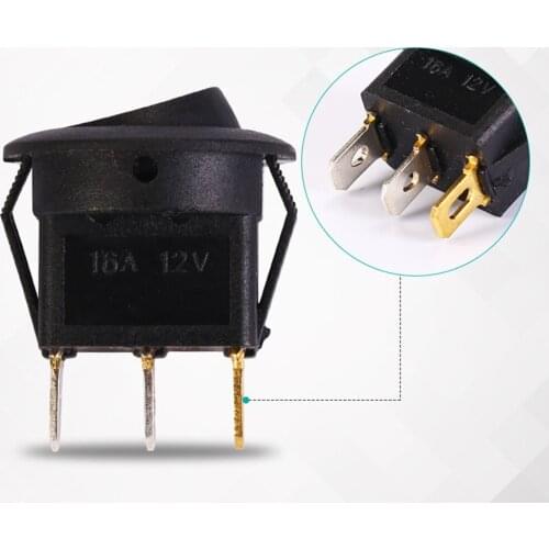 12V Switch LED Rocker Switch Led Dot Light 3 pins ON-OFF Rocker Switch LED illuminated Car Dashboard Dash Boat Toggle