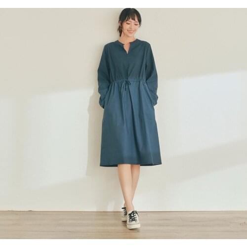2021 Summer New Full Sleeve Women Dress Plus Size V-Neck Bandage Midi Dress Female Elegant Vintage One Piece Cotton Linen Dress