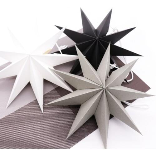 30cm 3D Nine Angles Paper Star Hanging Paper Stars for Birthday Showers Home Party Wedding Bedroom Wall DIY Decorationo