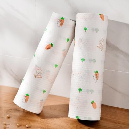 2021 New Store Absorbent Kitchen Paper Towel, Eco Friendly Washable Household Cleaning Cloths Food Oil Absorbing Papers Dish Rag
