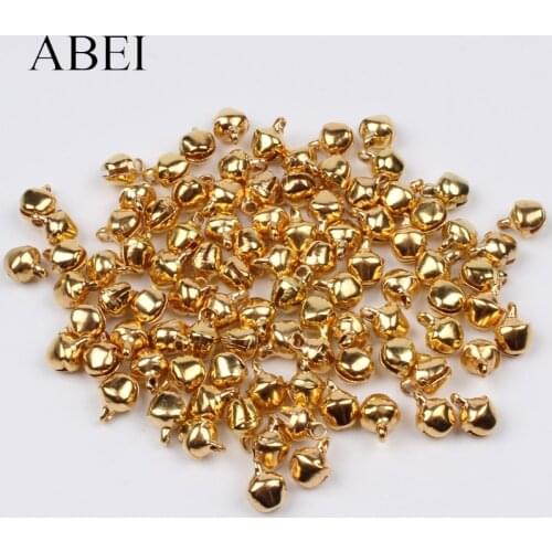 6mm 200pcs Gold Gingle bells small Christmas bell Loose Beads DIY Crafts