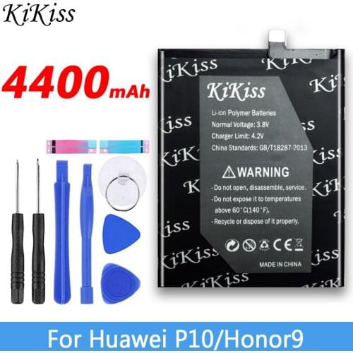 Original KiKiss For Huawei Ascend P10 / Honor 9 Honor9 STF-L09 STF-AL10 Mobile Phone 4400mAh High Capacity Battery HB386280ECW
