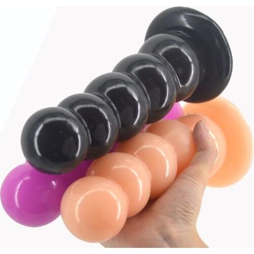 Anal Plug Beads Dildo Big Strong Suction Cup Anal Butt Plug Ball Stimulation Massage Adult Product Sex Toys For Women Men