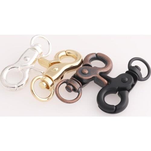 Black Swivel Clasp Lanyard clips key chains Purse strap clasp Metal Lobster Snap Hook Hardware