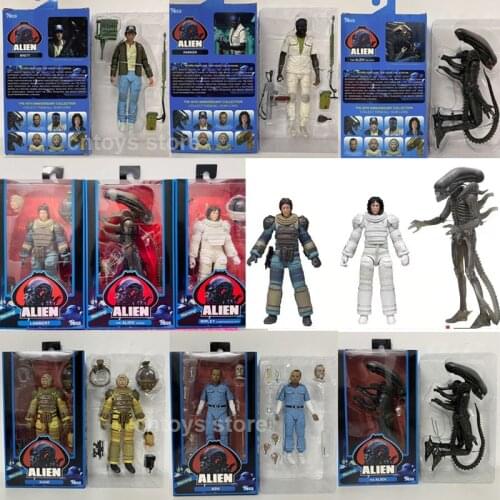 NECA Alien ASH KANE Figure Alien Bloody Brett Parker Action Figures 40th Anniversary 3pcs/set