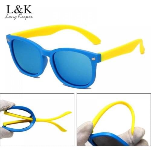 LongKeeper New Polarized Kids Sunglasses Boys Girls Sun Glasses Silicone Safety Children Glasses Baby Gift UV400 Eyewear Oculos