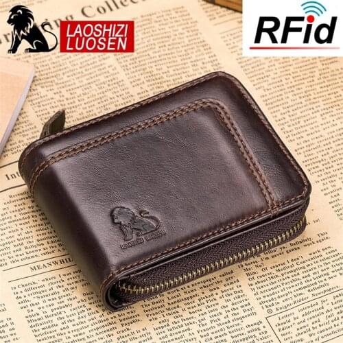 Men Wallets Brand Genuine Leather man Wallets Short Coin Purse Small Retro Wallet Cowhide Leather Card Holder Pocket Purse