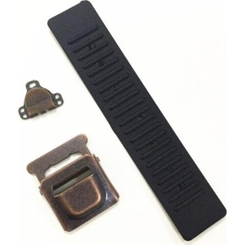 Metal djusting Waist Snap Buckles Set for Womens Skirt Uniform Adjusting Pants Button Sliding Rubber Strip 3pcs Set Red Bronze