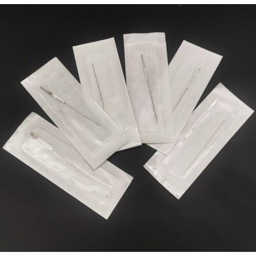 1RL 500Pcs Sterilized Stainless Steel Permanent Makeup Needles Normal Needles Eyebrow