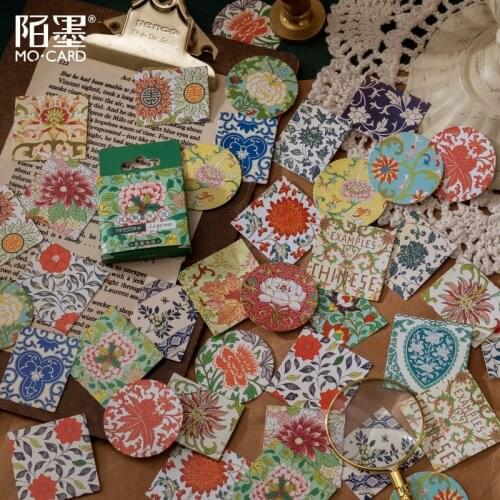 Persian Style Stickers Aesthetic Stickers Scrapbooking Vintage Flower Decorative Sticker For Notebooks Art Stationery Supplies