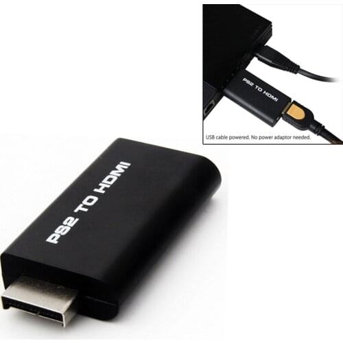 PS2 to HDMI Video Converter AV Adapter w/ 3.5mm Audio Output for HDTV Monitor