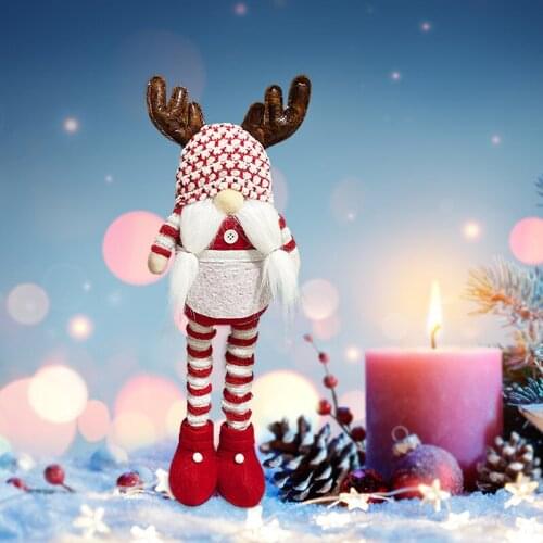 Christmas Faceless Doll Lovely Elf Ornament Creative Xmas Decoration for Home Living Room Bedroom UD88