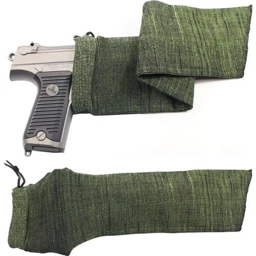 Silicone Treated Gun Sock Polyester Rifle Gun Shooting Fishing Rod Sock Protection Cover Bag Case Tactical Hunting Firearm pouch