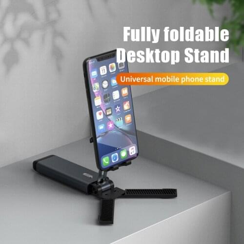 Foldable Desk Mobile Phone Holder Stand For iPhone Flexible Desktop Cell Smartphone Stand Box Storage Folding Support