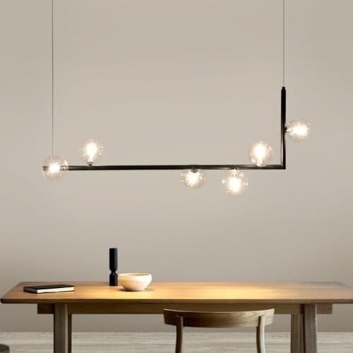 Nordic Modern Glass Ball Pendant Light Living Room Bedroom Loft Dining Room Furniture Hall Led Home Decor Indoor Lighting 220V