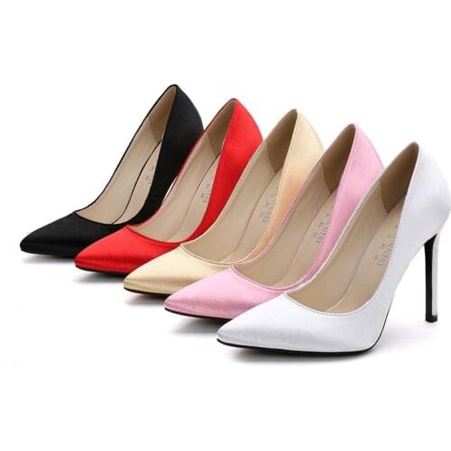 2020 New Sexy High Heels Professional Large Size Shoes Simple Solid Color Low-Cut Party Shoes Summer Comfortable Woman Pumps